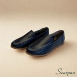 Mocassim Feminino de Couro 121-029 Marinho - Imagem 7