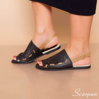 Sandália Rasteira 5318 de Couro - Preto