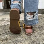 Sandália Rasteira de Couro Avarca 5318 Amarelo 2