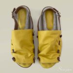 Sandália Rasteira 5318 de Couro - Mostarda - Imagem 5