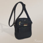 Bolsa de Couro Feminina Transversal Bel - Preta - Imagem 2