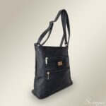 Bolsa Transfersal de Couro Laura - Preta - Imagem 5