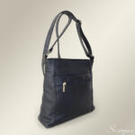 Bolsa Transfersal de Couro Laura - Preta - Imagem 6