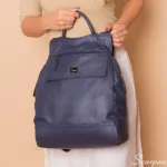 Mochila de Couro Feminina Jade - Marinho - Imagem 2