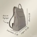 Mochila Feminina de Couro Jade - Off White - Imagem 5