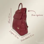 Mochila de Couro Feminina Jade - Vinho - Imagem 6