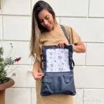 Bolsa Transversal Feminina de Couro Stela - Marinho - Imagem 3