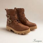 Coturno Feminino em Couro Caramelo - 152.087 - Imagem 4