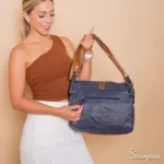 Bolsa de Couro Feminina Transversal Julia - Marinho - Imagem 2