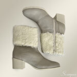 Bota de Couro Com Pelo 155.088 Off White - Imagem 4