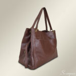 Bolsa de Couro Feminina Geovana - Pinhão - Imagem 4