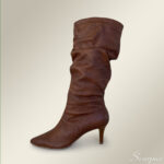 Bota de Couro Bico Fino Cano Longo 292 Whisky - Imagem 2