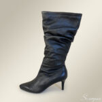 Bota de Couro Bico Fino Cano Longo 292 Preta - Imagem 2