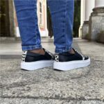 Tênis Slip On de Couro 143.055  Preto / Pelo Poa - Imagem 2