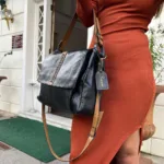 Bolsa Julia Trasversal Feminina Preto com Caramelo - Imagem 2