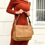 Bolsa de Couro Feminina Transversal Julia Caramelo Encerado - Imagem 2