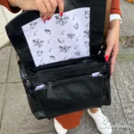Bolsa Julia Trasversal Feminina Preto com Caramelo - Imagem 4