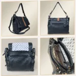 Bolsa Julia Trasversal Feminina Preto com Caramelo - Imagem 5