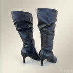 Bota de Couro Bico Fino Cano Longo 292 Preta - Imagem 3