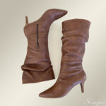 Bota de Couro Bico Fino Cano Longo 292 Whisky - Imagem 5