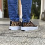 Tênis Slip On de Couro 143.055  Onça / Preto - Imagem 2