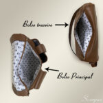 Bolsa Transversal Feminina de Couro Stela Caramelo - Imagem 4