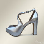 Sandália de Festa Metalizada Prata - DV86786096