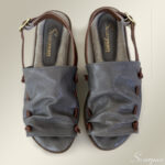 Sandália Rasteira 5318 de Couro - Cinza - Imagem 4