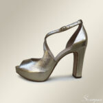 Sandália de Festa Metalizada Ouro - DV86786096