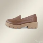 Mocassim Tratorado de Couro Caramelo - Imagem 2