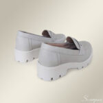 Mocassim Tratorado de Couro Off White - Imagem 3