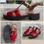 Sandália Tratorada Couro Vermelha - 120.097 - Imagem 4