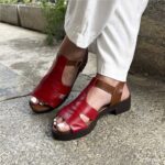 Sandália Tratorada Couro Vermelha - 120.097 - Imagem 3