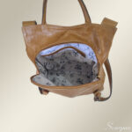 Mochila de Couro Feminina Jade - Caramelo Estonado - Imagem 7