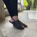 Sandália Flat Couro Feminina Preta 163.110 - Imagem 2