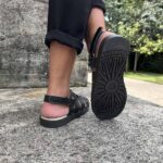 Rasteira de Couro c/ Tiras Preta 163.109 - Imagem 4