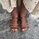 Rasteira de Couro c/ Tiras Caramelo 163.109 - Imagem 3