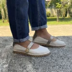Sapatilha Feminina de Couro Prata Velha - 401-0030 - Imagem 2