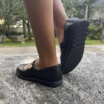 Sapatilha Feminina de Couro Preta - 401-0031 - Imagem 5