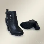 Bota Feminina de Couro Preto - 22100 - Imagem 4