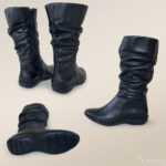 Bota Cano Médio Couro - Preta - 350B - Imagem 6