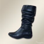 Bota Cano Médio Couro - Preta - 350B - Imagem 3