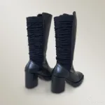 Bota Feminina de Couro Cano Médio Preto - 1760 - Imagem 4