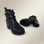 Coturno Feminino de Couro 1725 - Preto - Imagem 4
