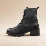 Coturno Feminino de Couro Preto - 300 - Imagem 4