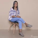 Tênis Feminino Casual em Couro Cinza - 151.077 - Imagem 2