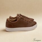 Tênis Feminino de Couro Caramelo - 776 - Imagem 4