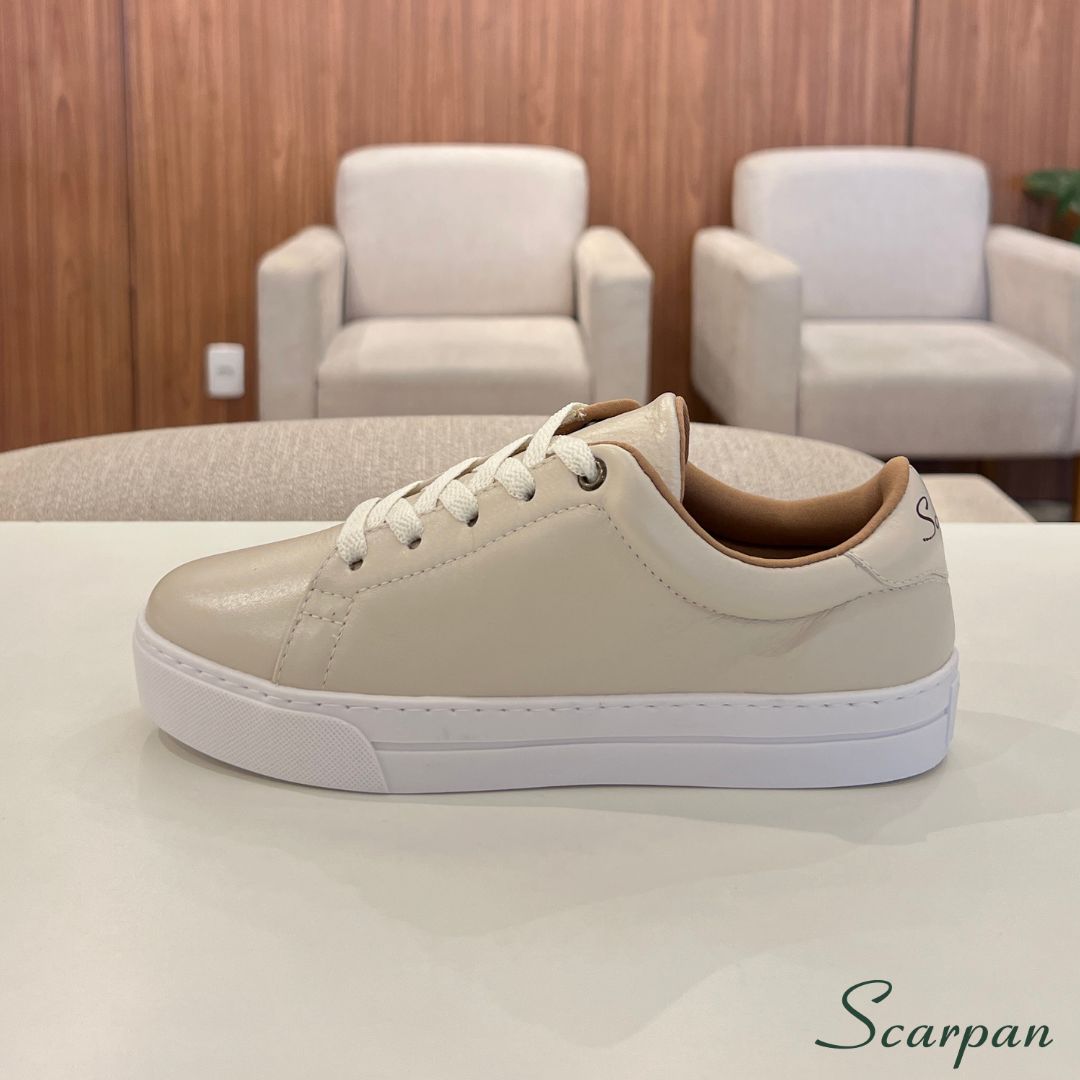 Off White Tenis Feminino Couro Casual Tênis Feminino Em Couro Off