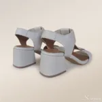 Sandália Feminina de Couro Off White - 170-115 - Imagem 3