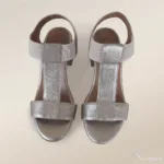 Sandália Feminina de Couro Prata Velha - 170-115 - Imagem 5